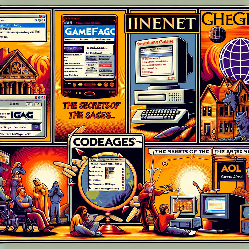 how the internet was back in the late 1990s and early 2000's and how the average game used the internet back then. the sites CMGSCC, GameFAQs, CodeSages and theGIA were all prominent back then. gamers either used AOL instant messenger for one-one on chats or used message forums like Ultimate Bulletin Board or IRC to communicate. CodeSages tagline was 'the secrets of the sages'
