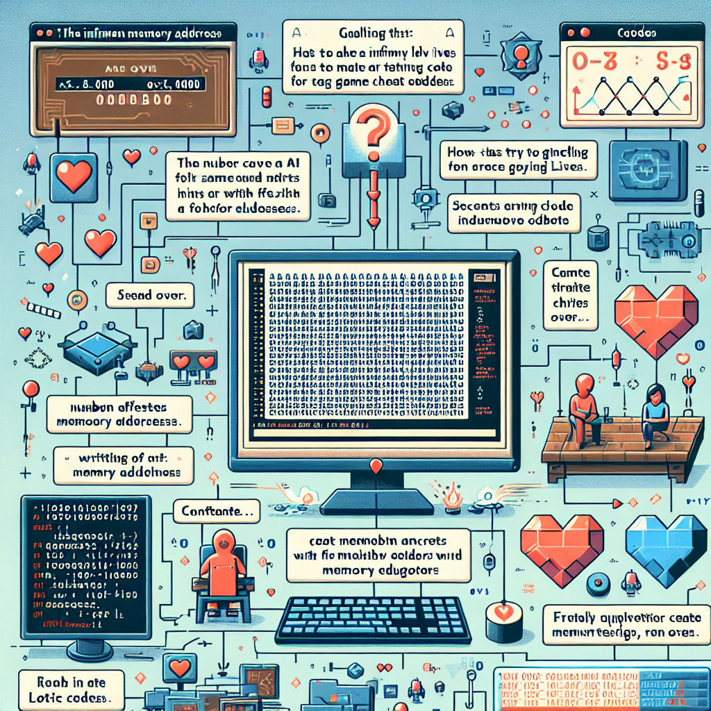 write an article from a point of view where you are a researcher and you are trying to work with an ai to make it learn how to make cheat codes. the following text is from your point of view: let's see if you can figure out how to make an infinite lives code. let's assume our quantity of lives if stored in a memory address with the offset of 0x1000. the default amount of lives we start with is 3, and every time we die we lose 1 life. if the lives value of 0x1000 hits 0, it is game over. how do we prevent from ever seeing the game over screen? you may make use of freezing memory addresses as a resolution to this problem and/or writing a value to them constantly. tell me how you would find the memory address if it were unknown and what you would do with it. this is what you told the ai. write an article with this that ends with the AI succeeding in a logic test that showcases it could very likely be capable of making cheat codes with memory editors and likely even debuggers